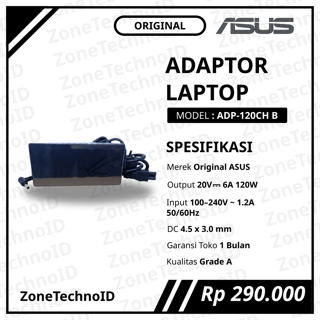 Adaptor Charger Laptop ASUS Original ADP-120CH B 20V 6A 120W Jack 4.5×3.0mm (Pin)