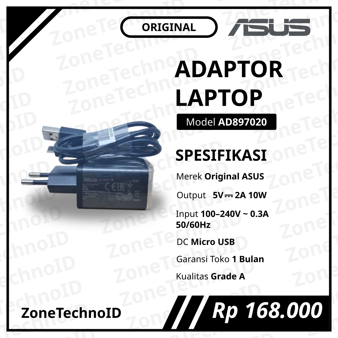 Charger ASUS Original AD897020 5V 2A 10W Micro USB